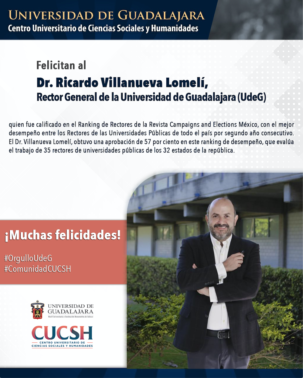 ¡Felicidades! Dr. Ricardo Villanueva Lomelí, Rector General De La ...